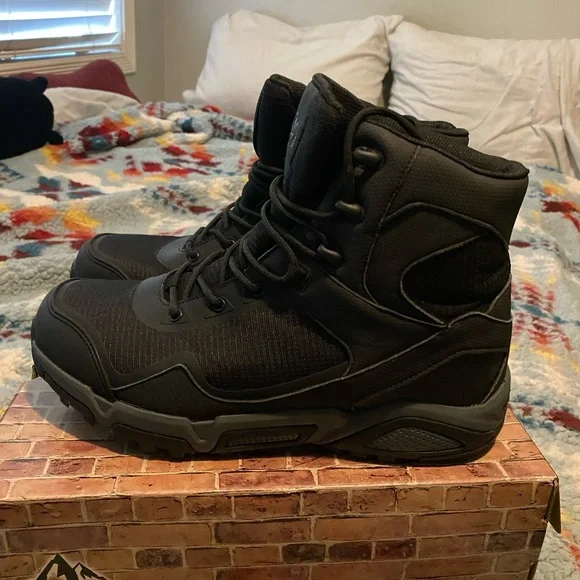 NORTIV 8 Men's Waterproof Hiking Boots Mid Trekking Lightweight Mountaineering - Picture 2 of 5